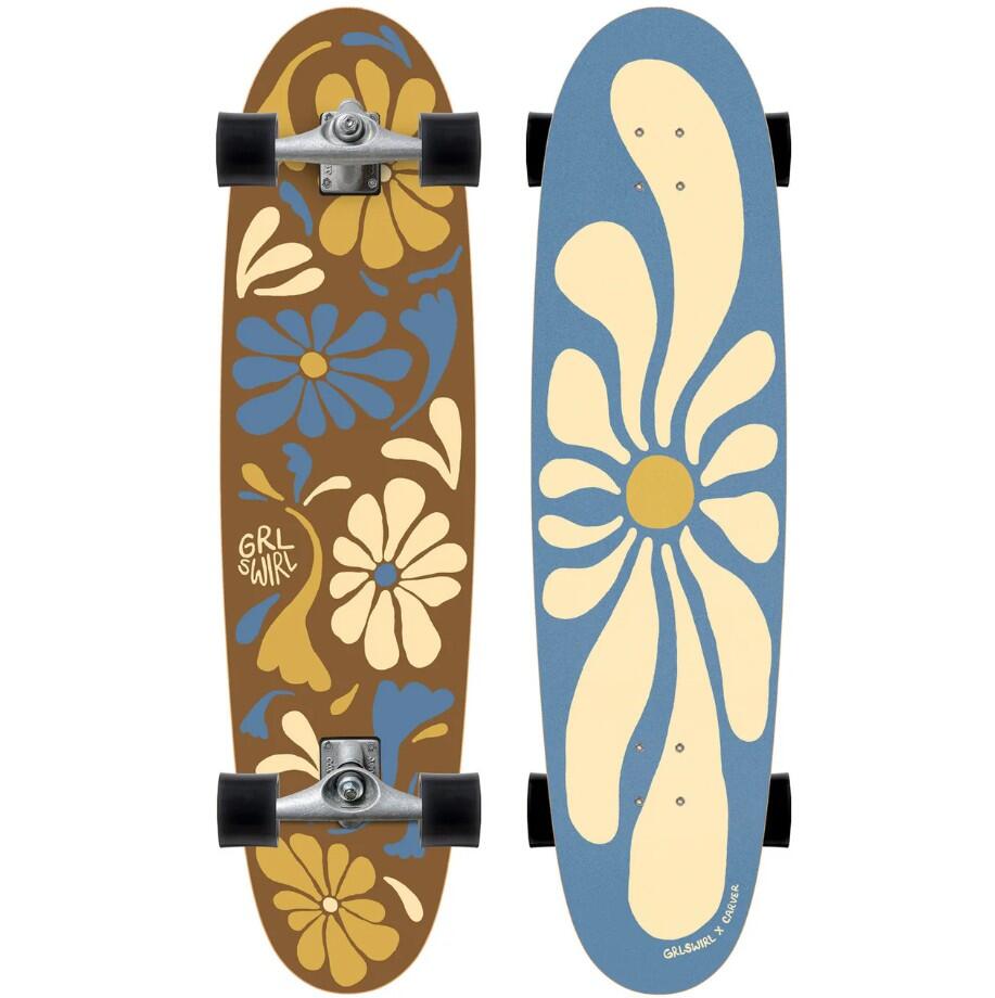 Skate complet pentru surf - Grlswirl Longswirl CX 38 - Carver