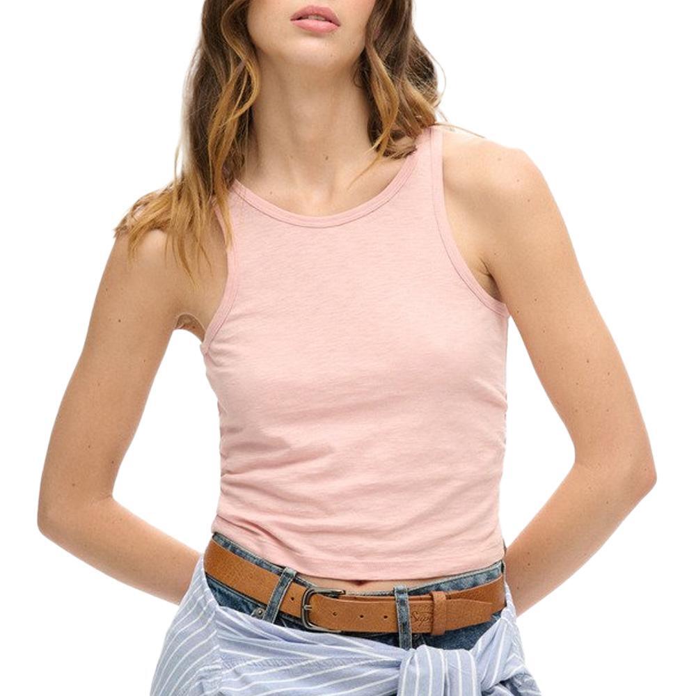 Superdry Women's Ruched Vest Top Pink