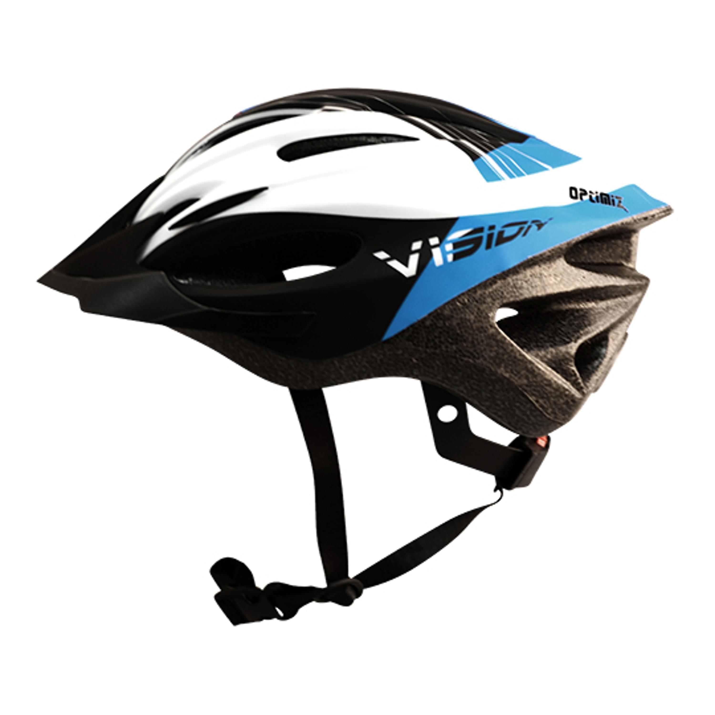 Casque de vélo Optimiz pour adultes - Bleu/Blanc 3/7