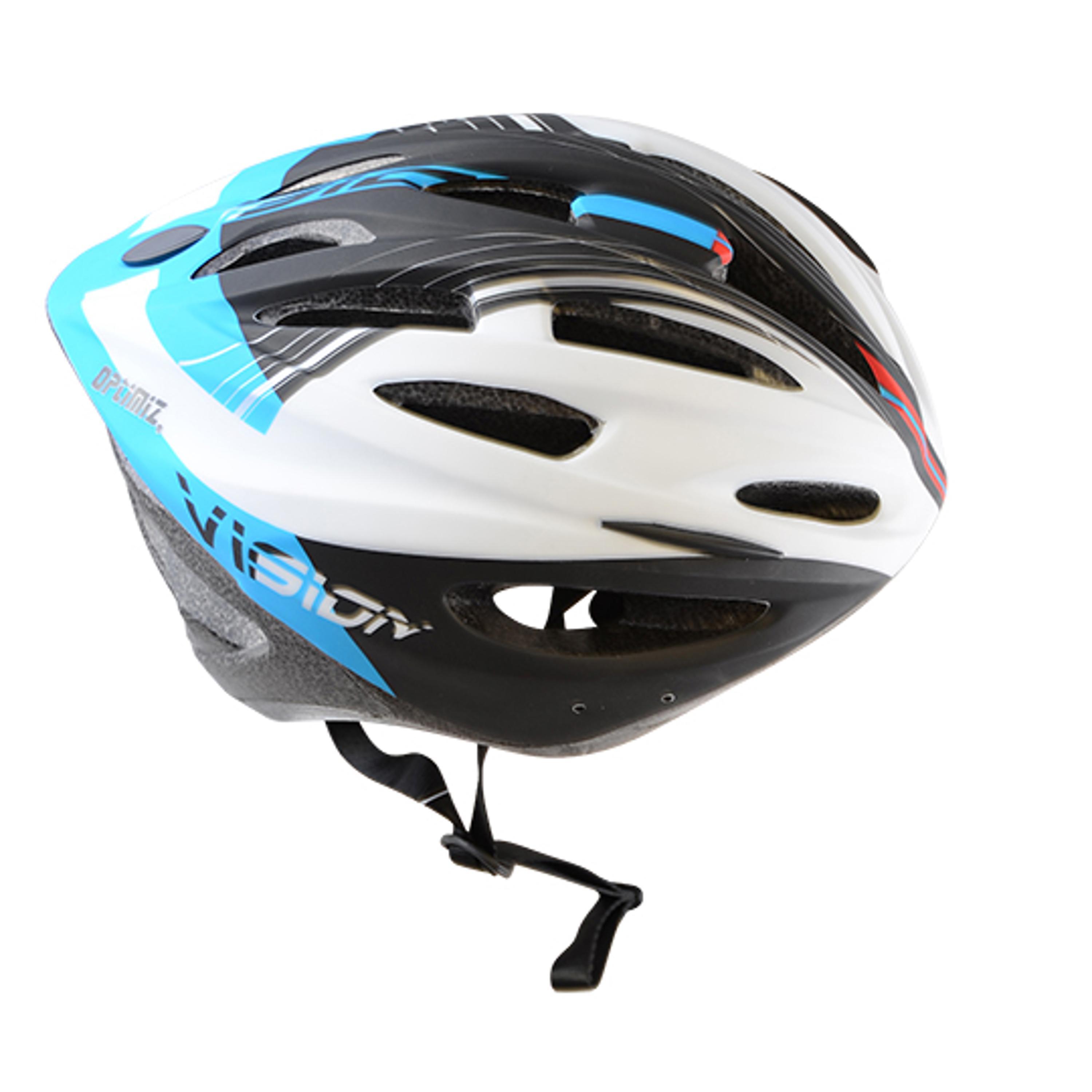 Casque de vélo Optimiz pour adultes - Bleu/Blanc 7/7