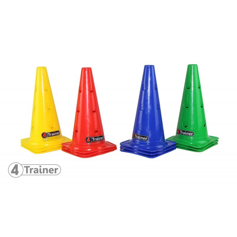 Balise x4  Multicolore - 30cm - Percée 12 Trous - 4TRAINER