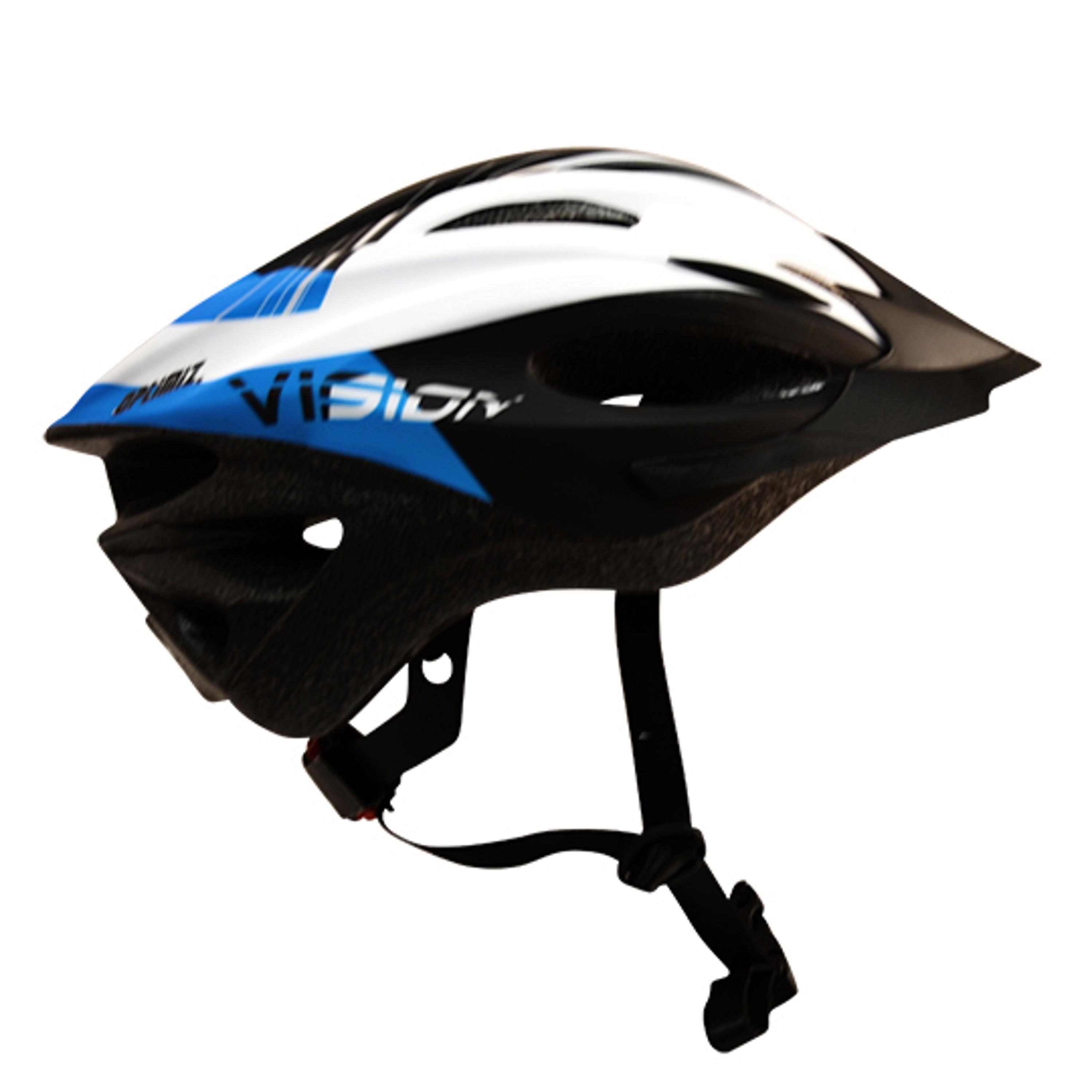 Casque de vélo Optimiz pour adultes - Bleu/Blanc 6/7