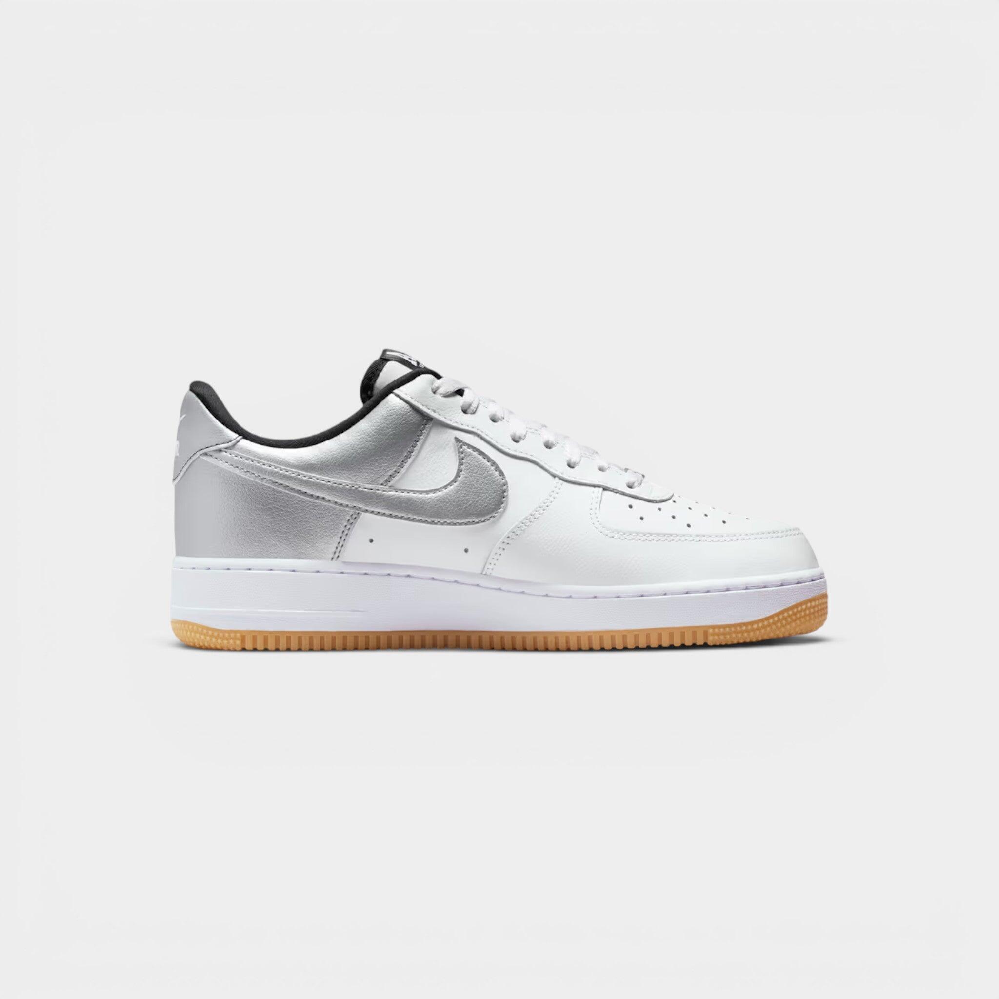 Nike Air Force 1 Low '07 LV8 White Black Metallic Silver 1/3