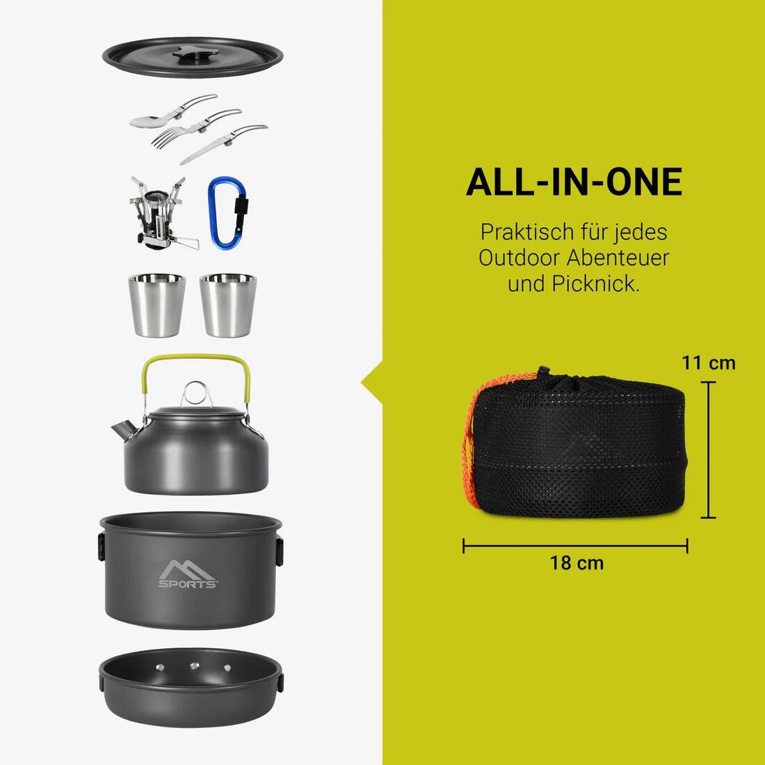 Camping Kochgeschirr Set 3/5