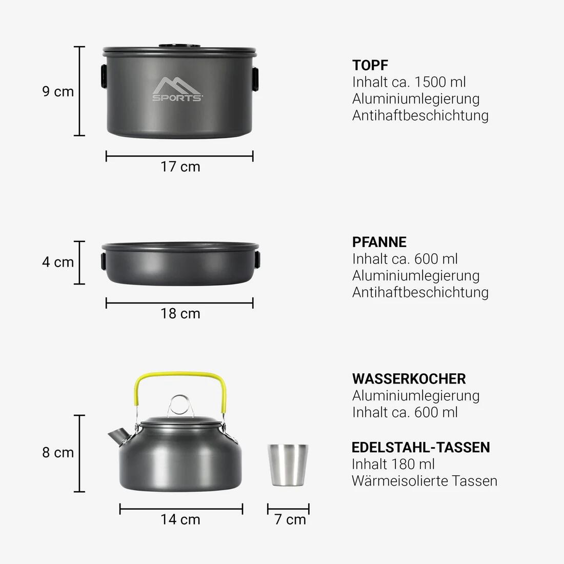 Camping Kochgeschirr Set 2/5