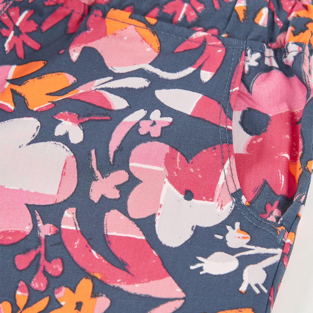 Bermudas con estampado floral para niña 3/4