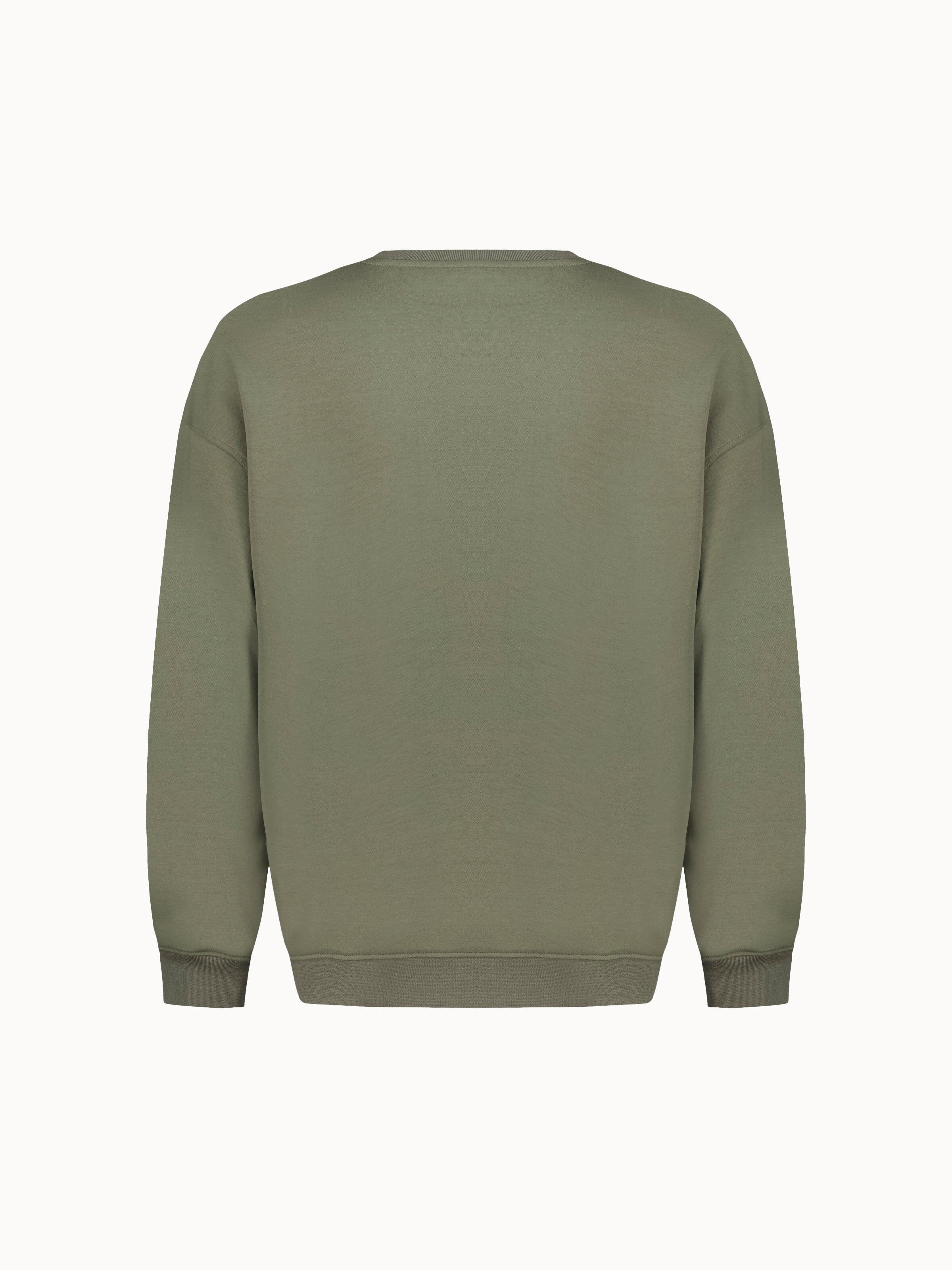 Sweat col rond relax en double face 3/4