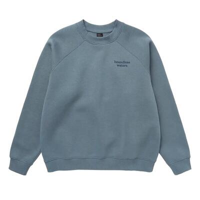 Mystic enroute crew sweat - tidal blue