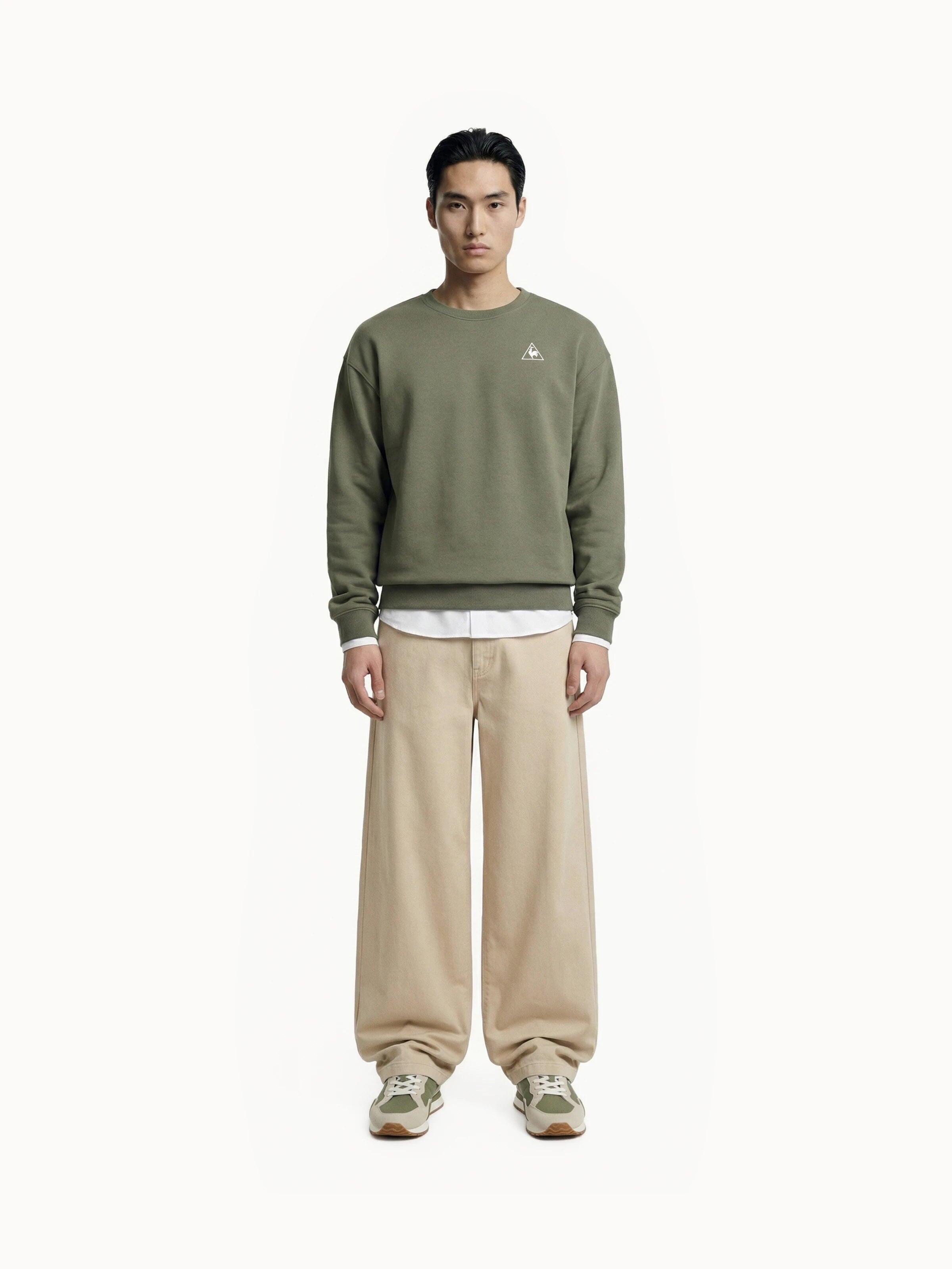 Sweat col rond relax en double face 4/4