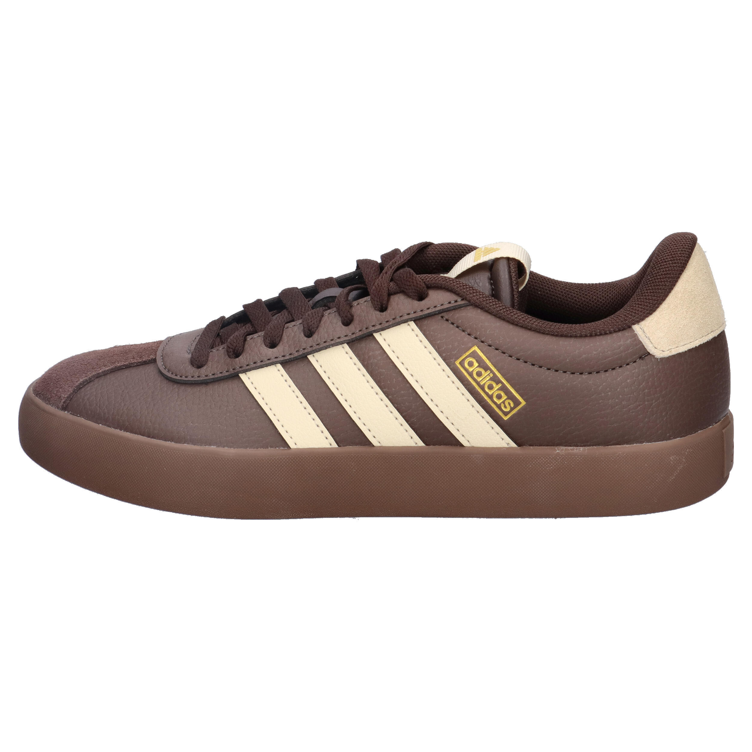Adidas VL COURT 3.0 Damen Sneaker Schuhe Leder Schnürschuhe KI4574 Brown/Vanilla 10/15