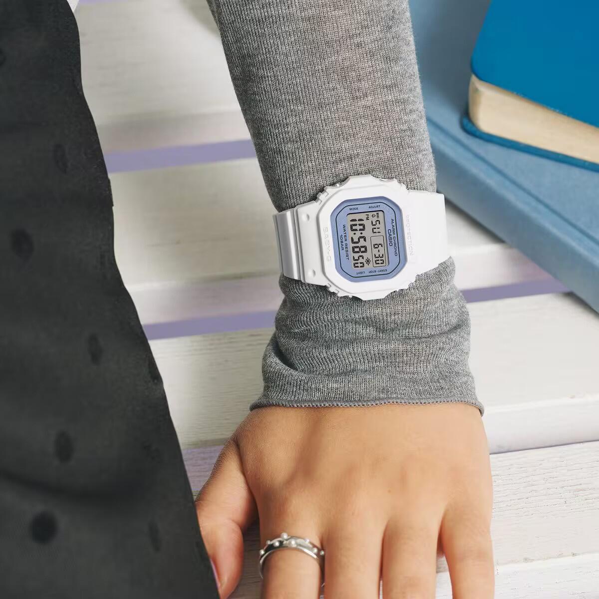 Casio Digital Montre Blanc/Bleu BGD-565SC-2BER 3/4