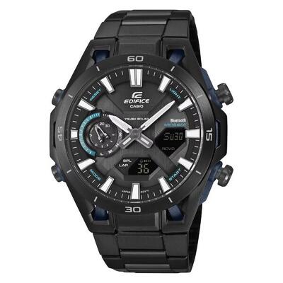 Casio analoog en digitaal horloge zwart/zwart ecb-2300dc-1aef