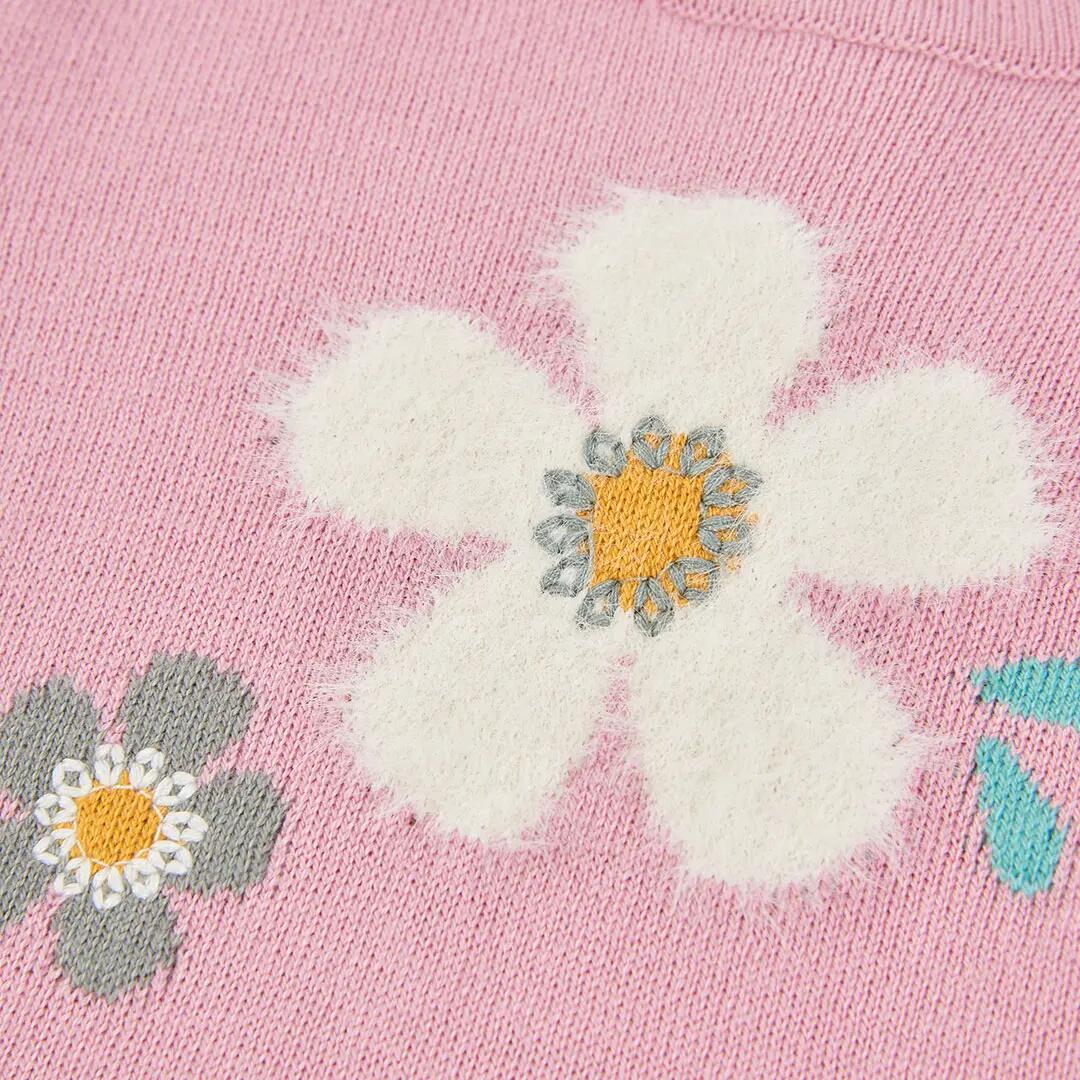 Vestido rosa estampado flores 3/4