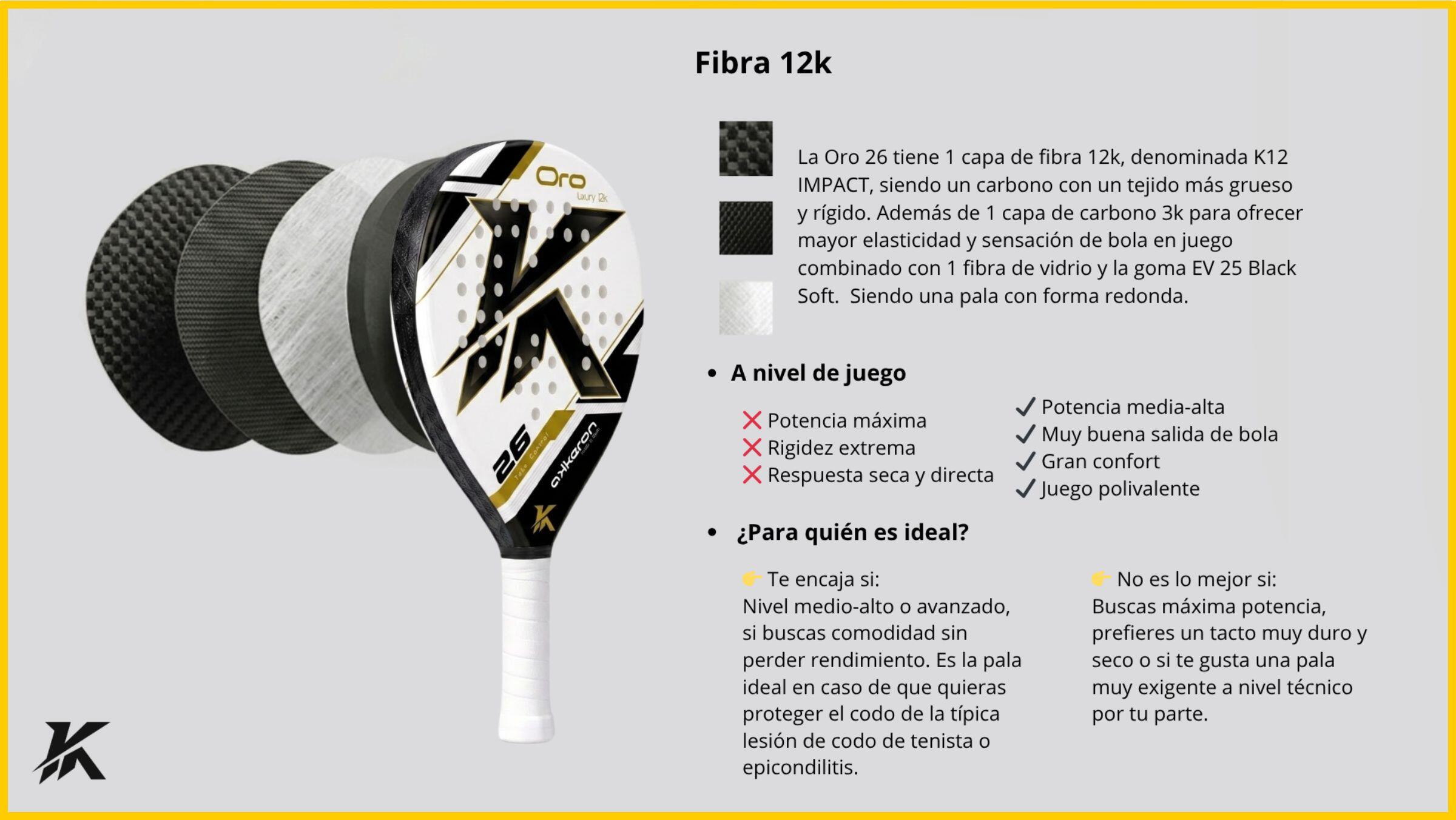 Pala Akkeron Oro 26 Luxury (Carbono 12K) 4/11