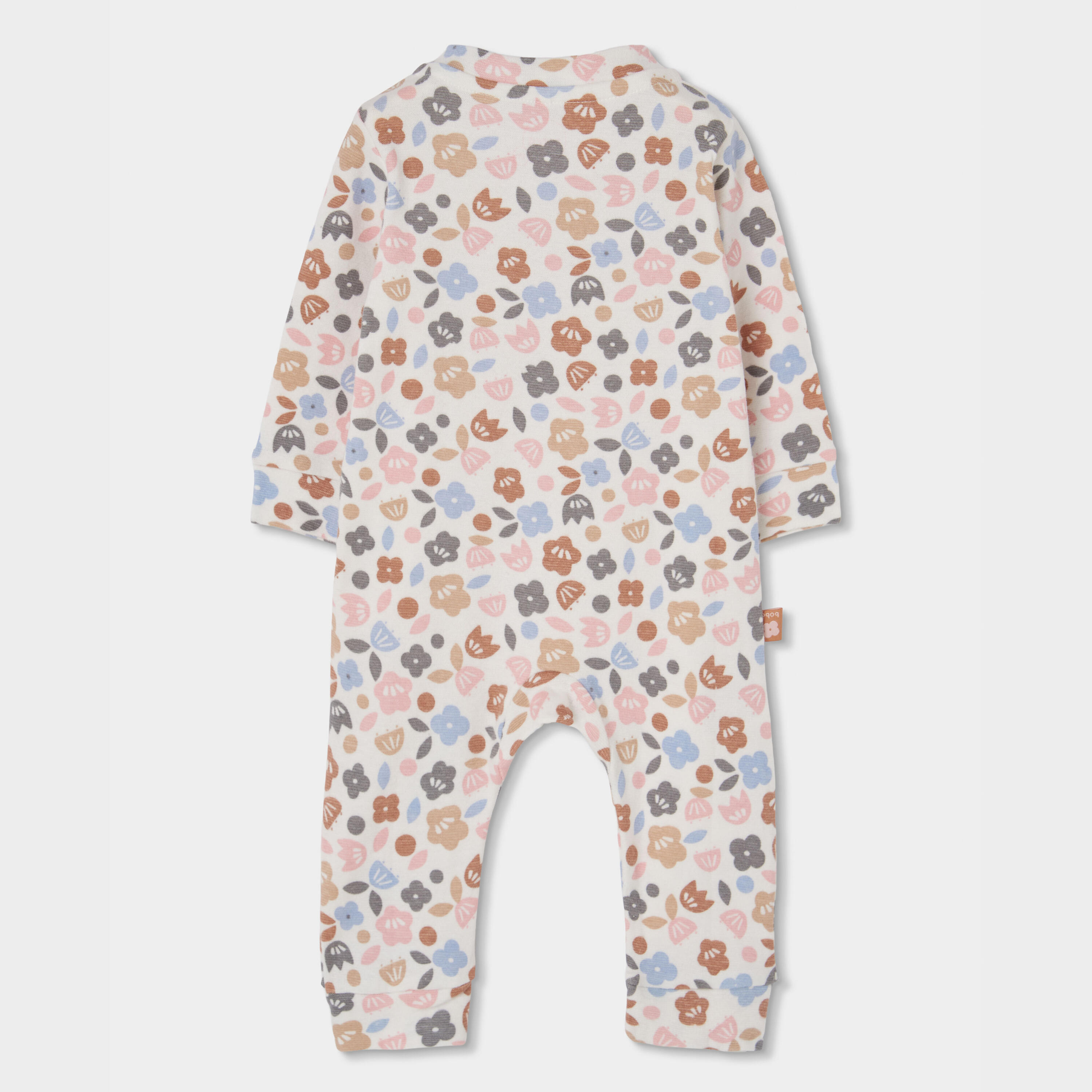 Pelele bebé estampado flores multicolor cremallera 2/4