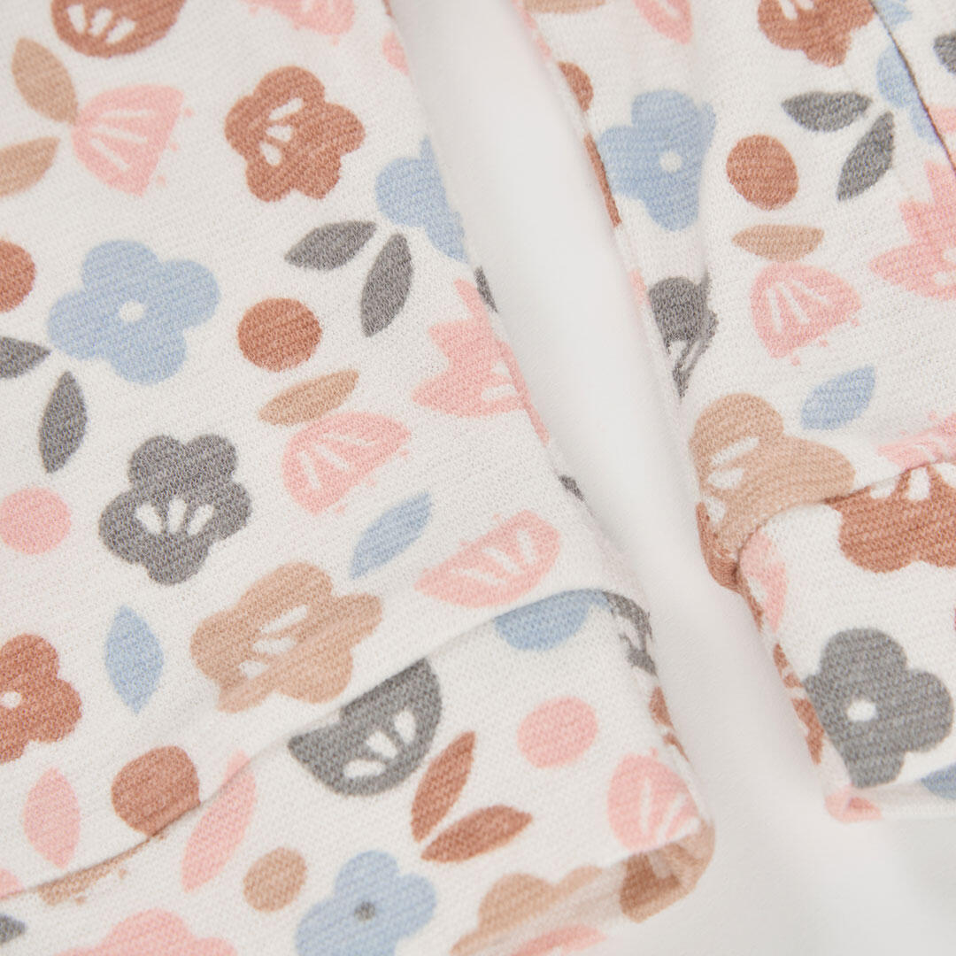 Pelele bebé estampado flores multicolor cremallera 4/4