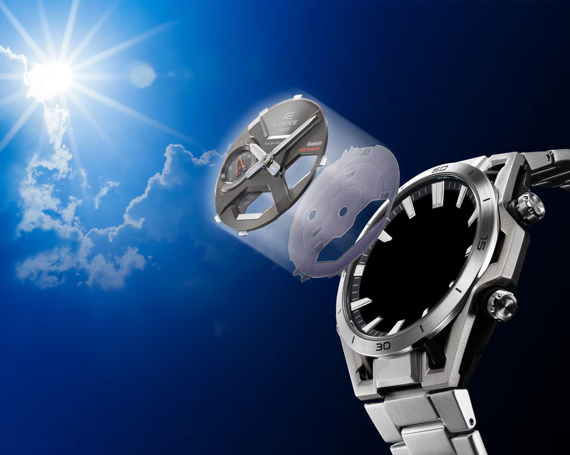 Casio Analoog En Digitaal  Horloge Zilverkleurig/Grijs ECB-2300D-1AEF 3/6