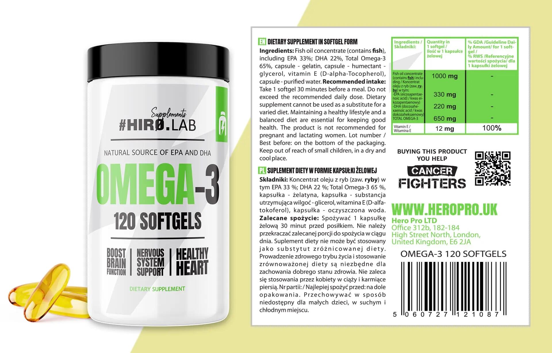 Hiro Lab Omega 3 120 Softgels 3/3
