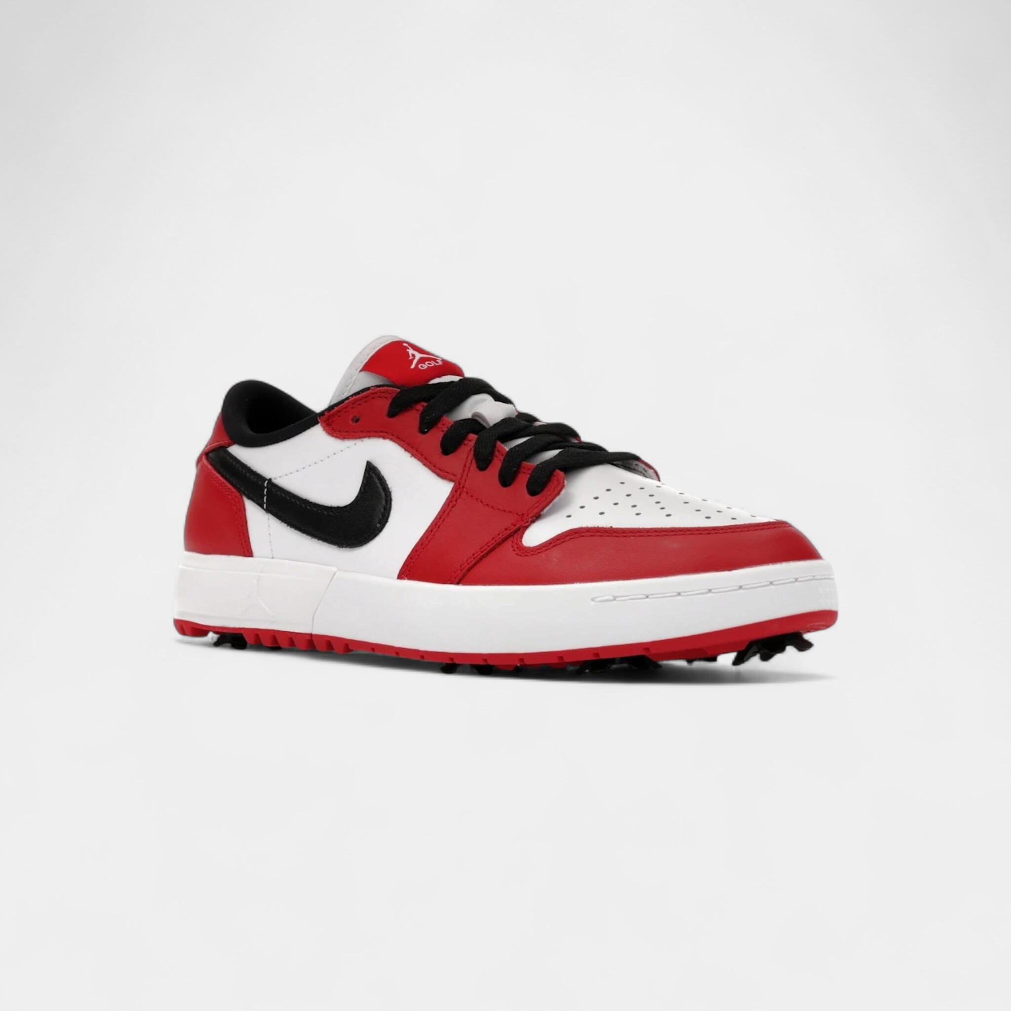 Jordan 1 Low Golf Spiked Varsity Red White Black 2/4