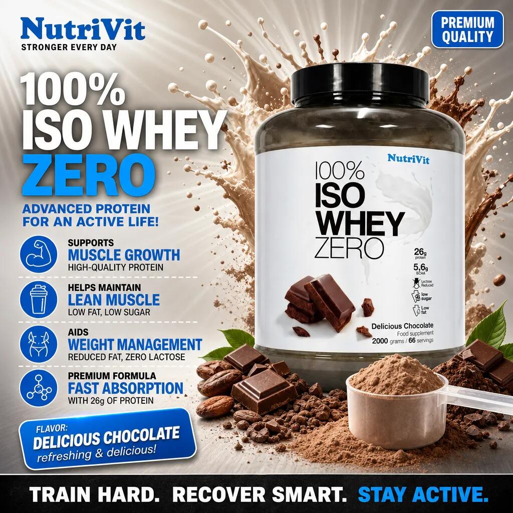NutriVit 100% Iso Whey Zero 2000g chocolate