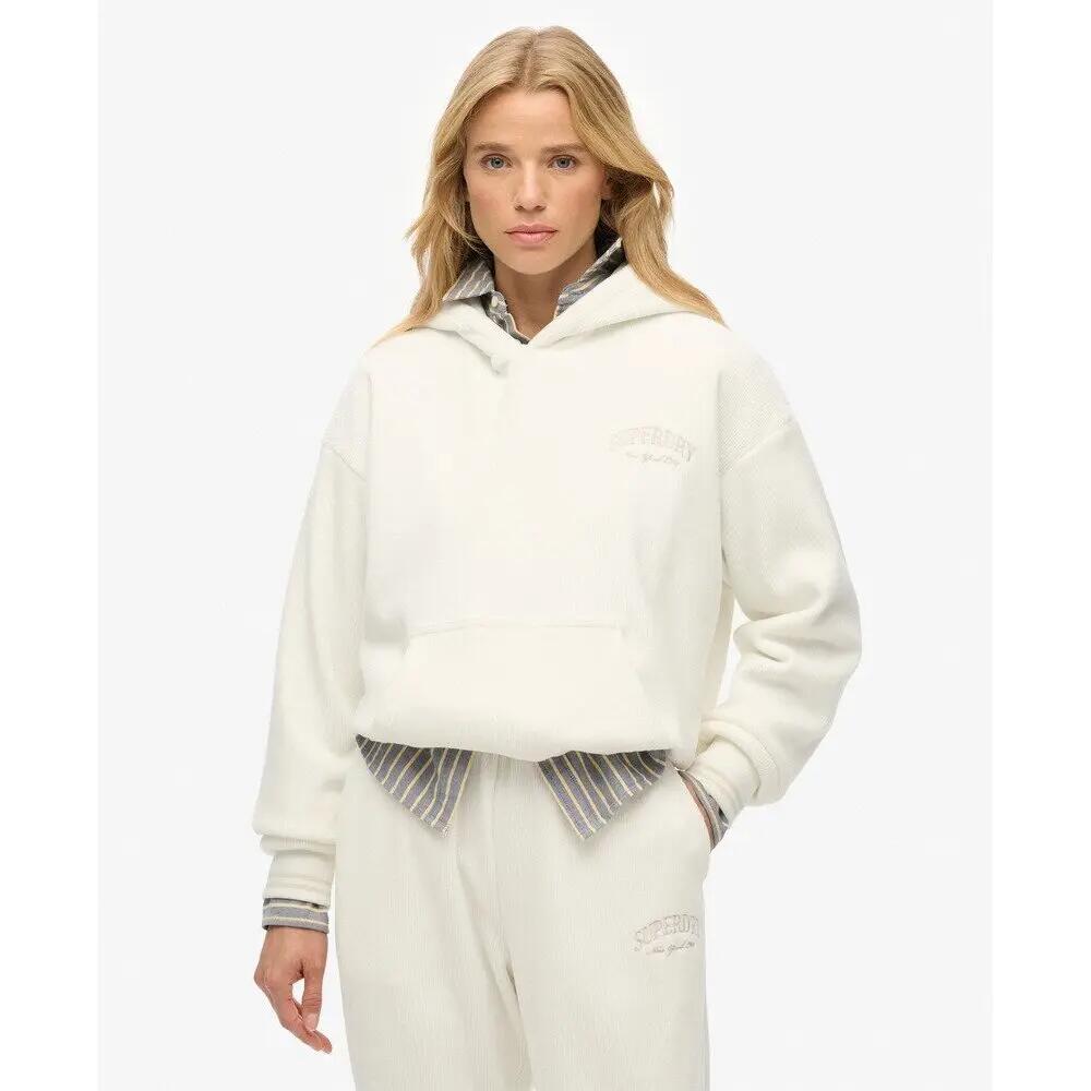 Felpa con cappuccio in velluto donna Superdry Country Club Relax 2/7