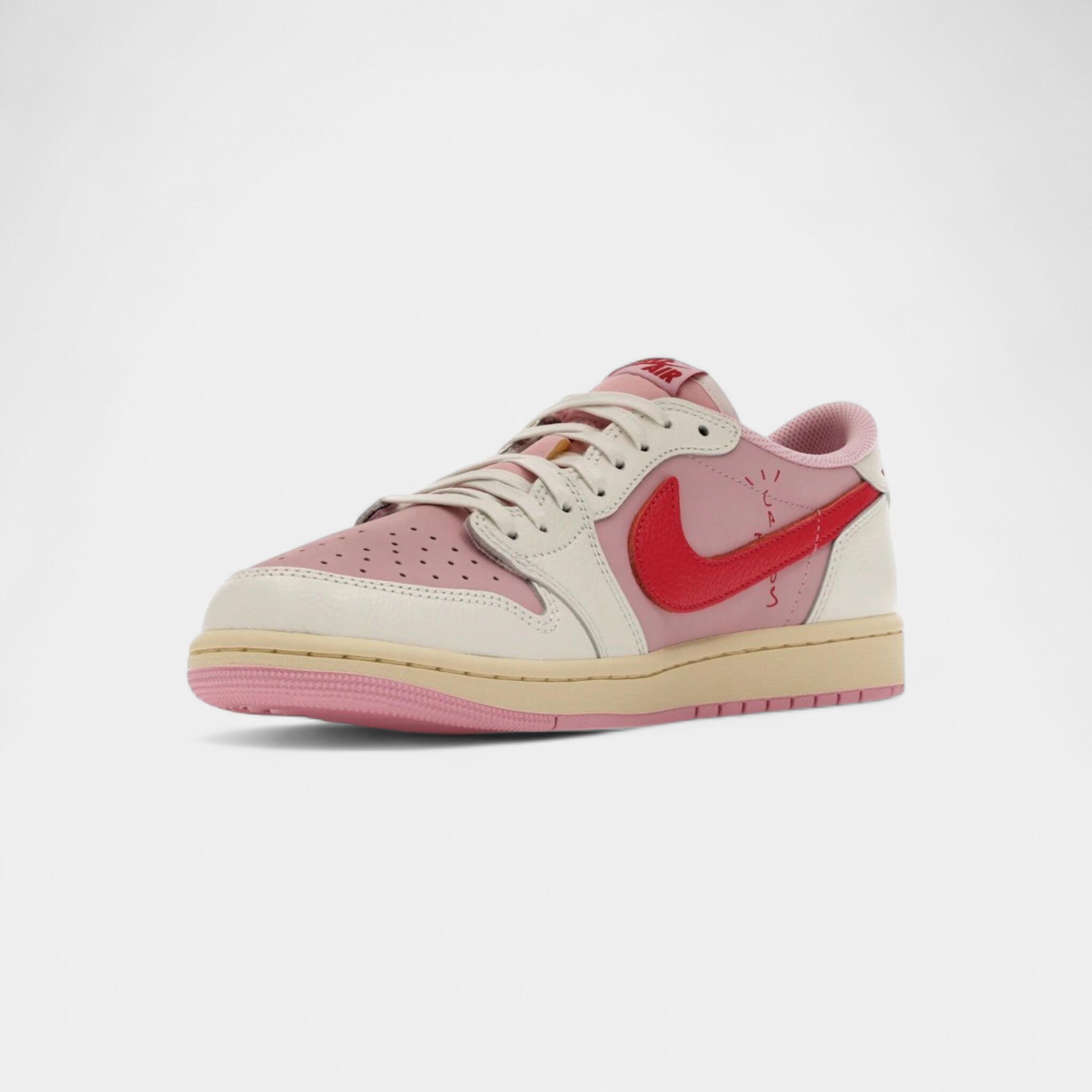 Jordan 1 Retro Low OG SP Travis Scott Sail Tropical Pink 3/4