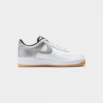 Nike Air Force 1 Low '07 LV8 White Black Metallic Silver