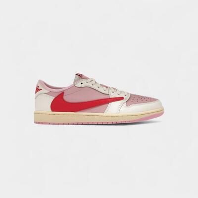Jordan 1 retro low og sp travis scott sail tropical pink