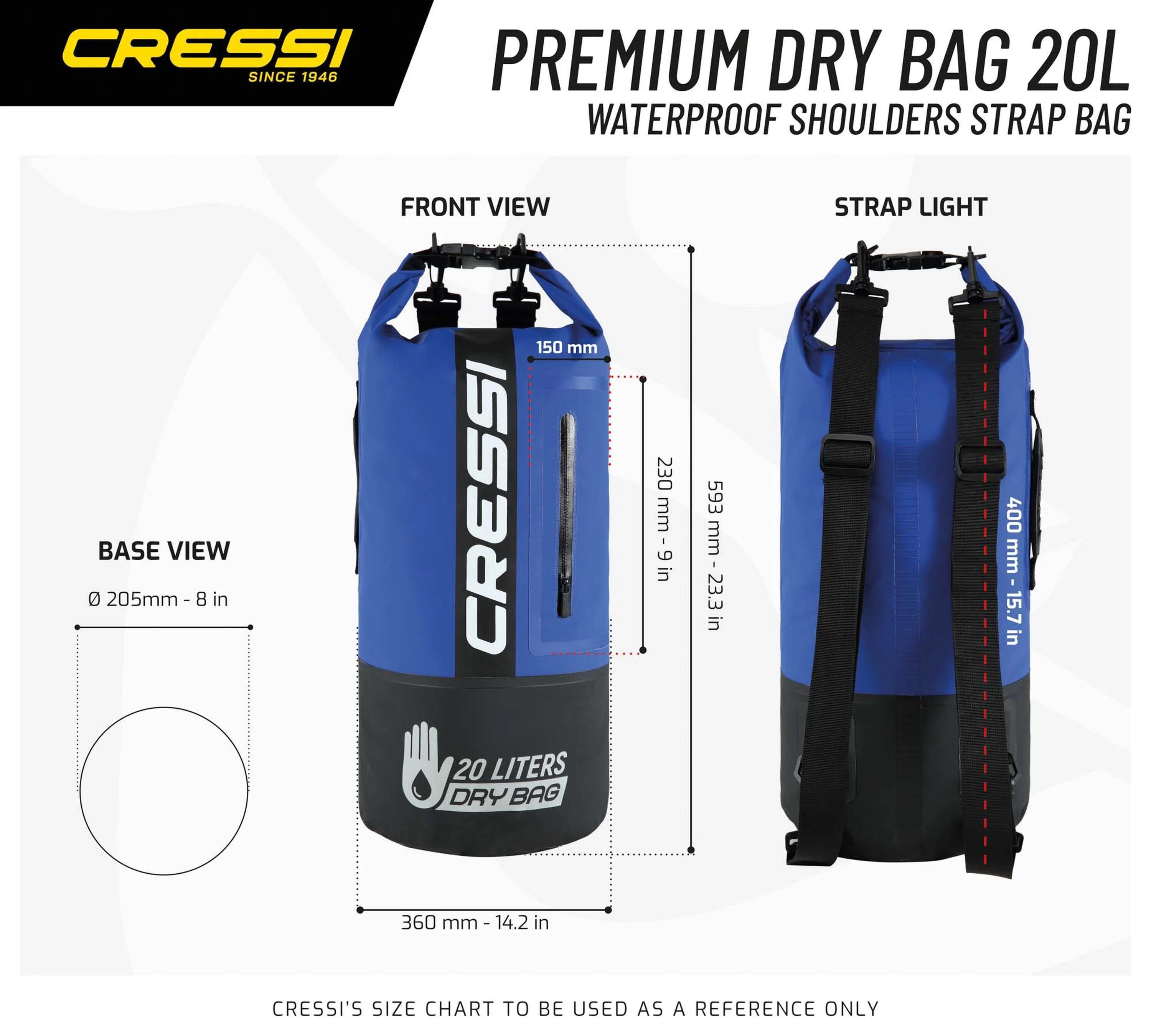 Worek wodoodporny Cressi Premium Dry Zip Bag 20 L z kieszonką na suwak 3/7