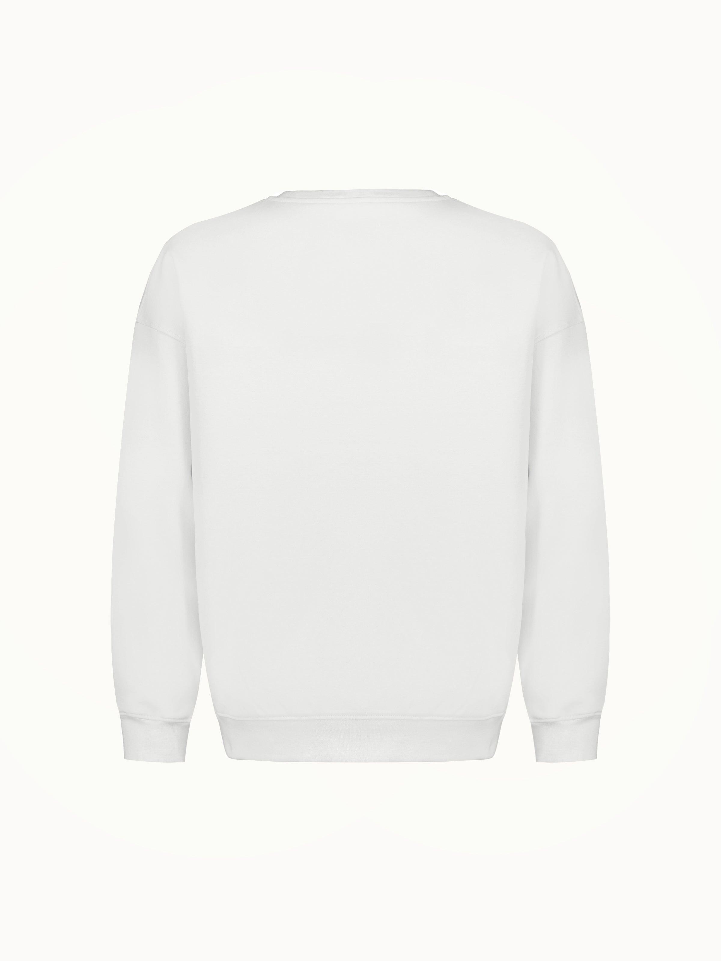 Sweat col rond relax en double face 3/4