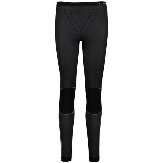 Pantalon thermique femme - sous-couche sans coutures - CMP 3Y96806 - noir/gris