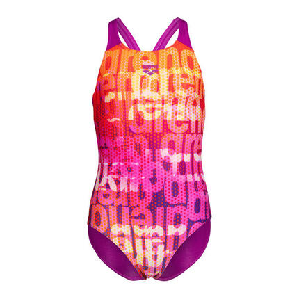 Kostium kąpielowy Arena Multi Colours V-Back Very Fuchsia