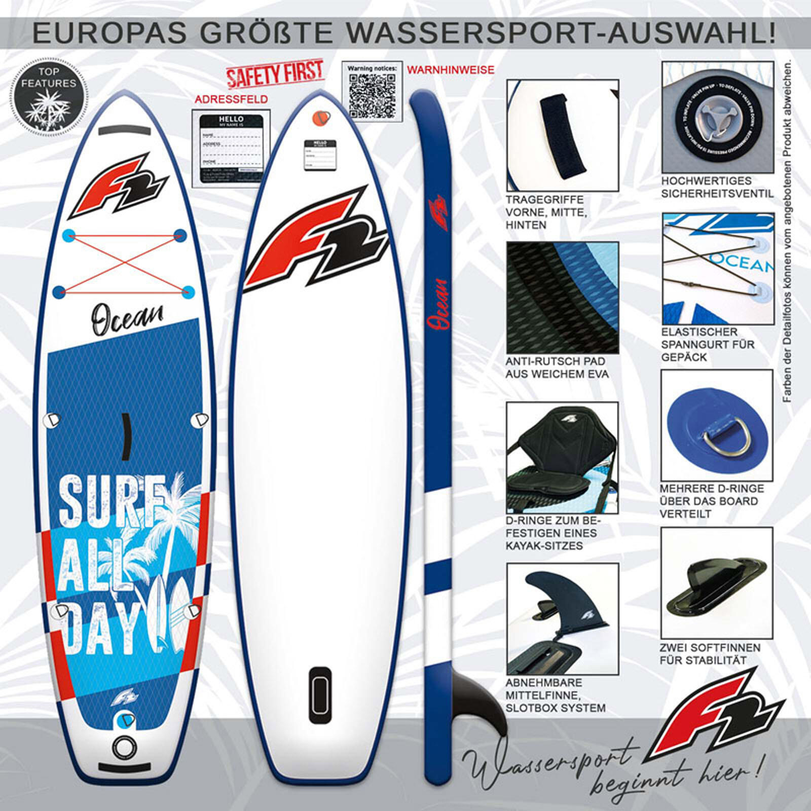 Tabla SUP infantil F2 Ocean Boy 9'2" 2/7