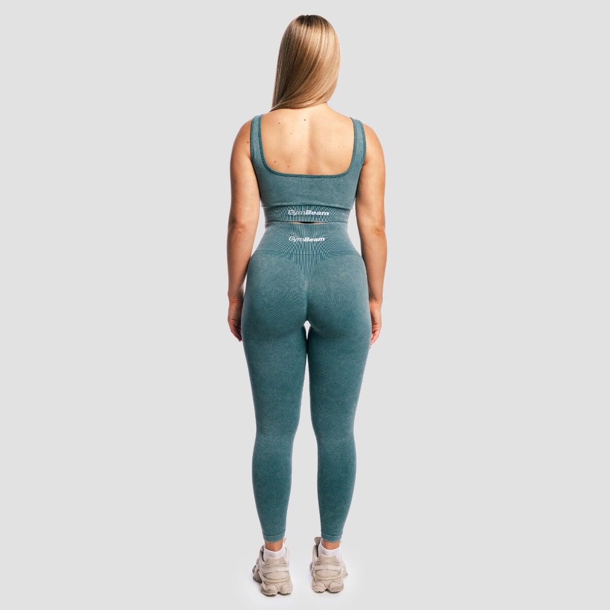 Leggings donna palestra senza cuciture verdi Lift Seamless 5/7