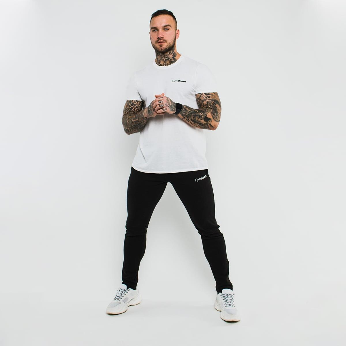 Koszulka męska fitness regular biała Basic 3/5