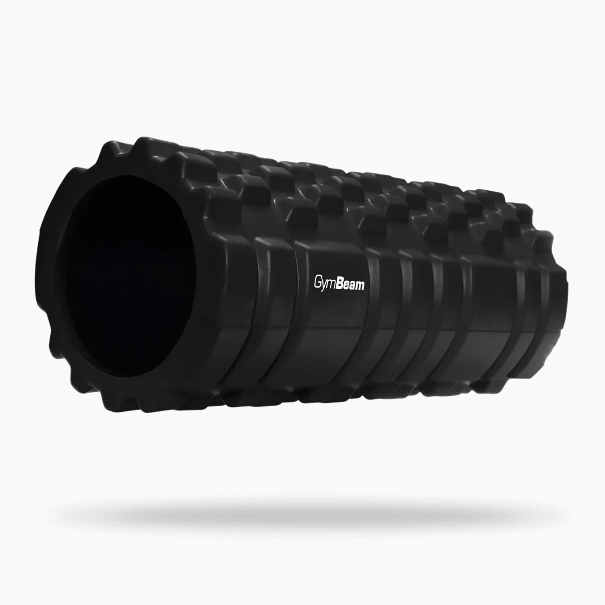 Wałek do masażu fitness piankowy 33 x 14 cm czarny Fitness Roller 2/4