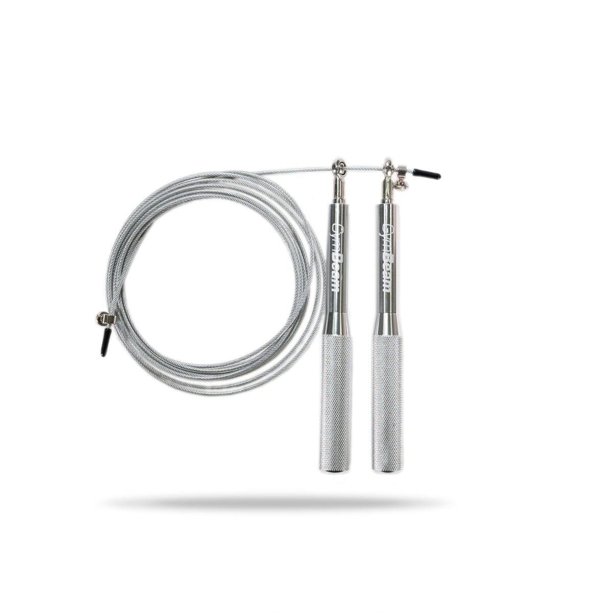 GYMBEAM Švihadlo kardio nastavitelné ocelové 3 m stříbrné Metal Jumping Rope