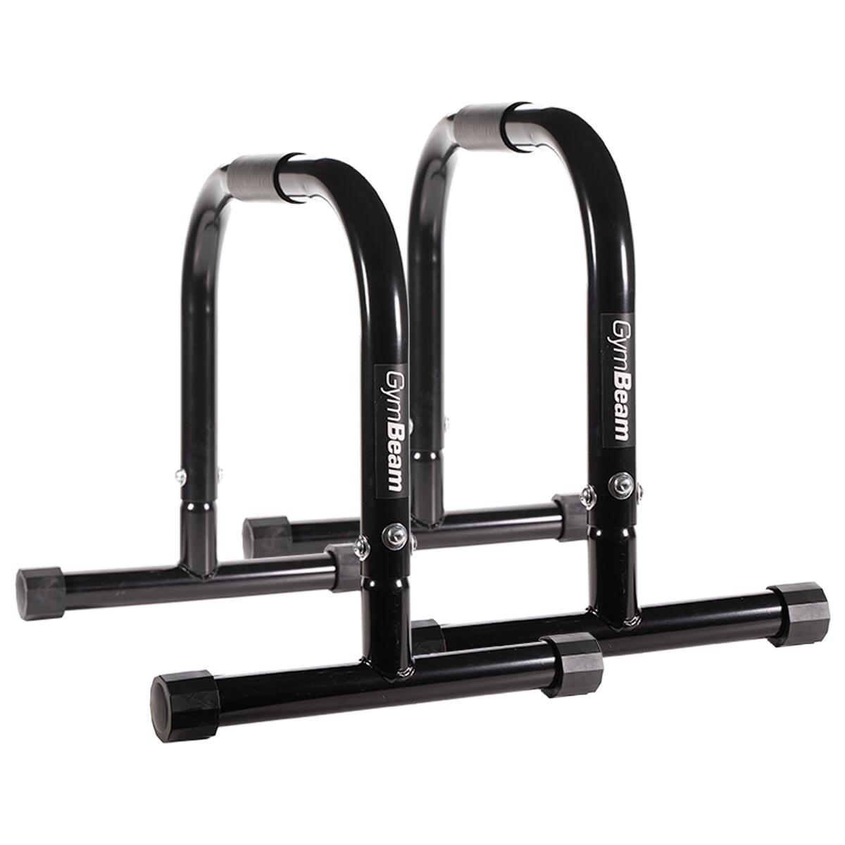 GYMBEAM Bradla fitness ocelová protiskluzová 48 cm černá DIP I