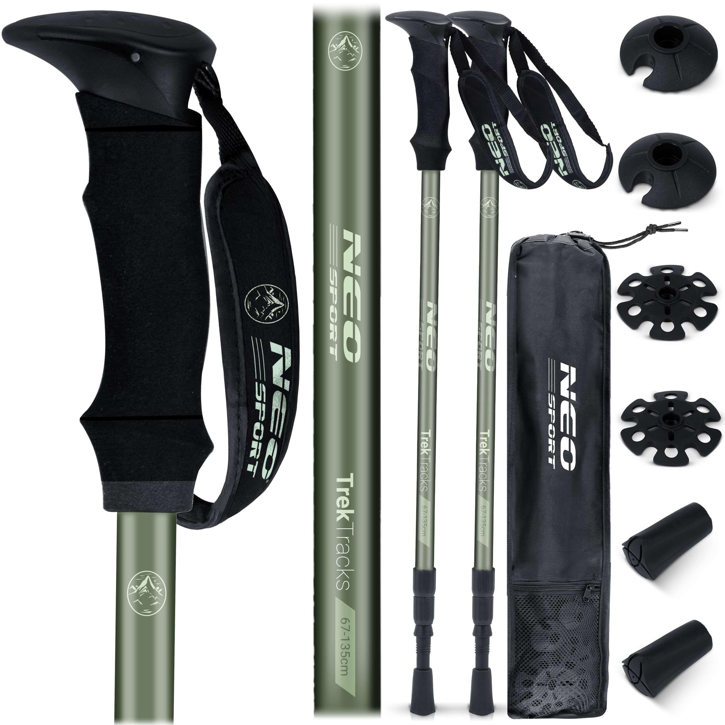 Baston de trekking 2 buc. Nordic Walking telescopic antișoc ajustabil EVA
