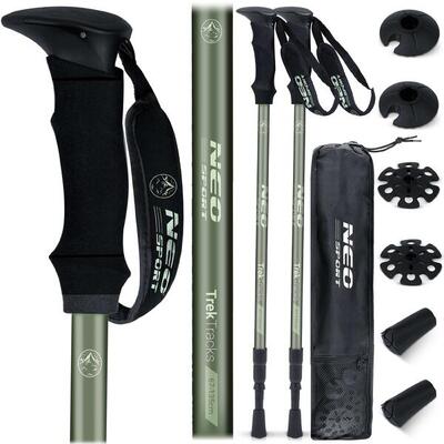 Bastoni da Trekking Telescopici Antishock 2 Pezzi