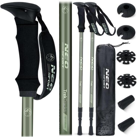 Bastoni da Trekking Telescopici Antishock 2 Pezzi