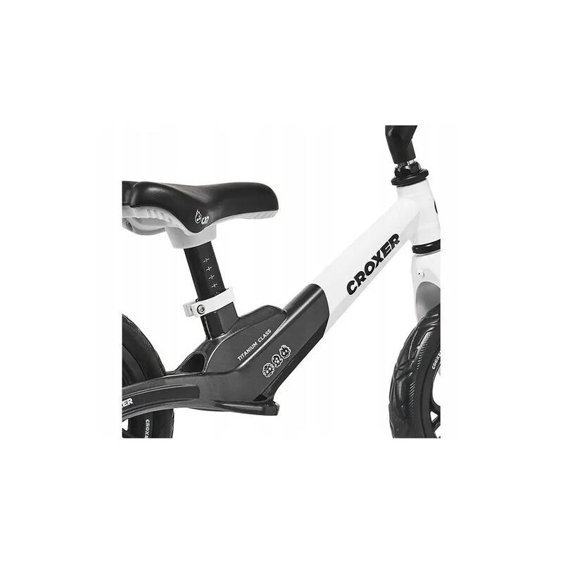 Bicicleta fara pedale copii CROXER Titanium Pro, Negru/Alb, Copii