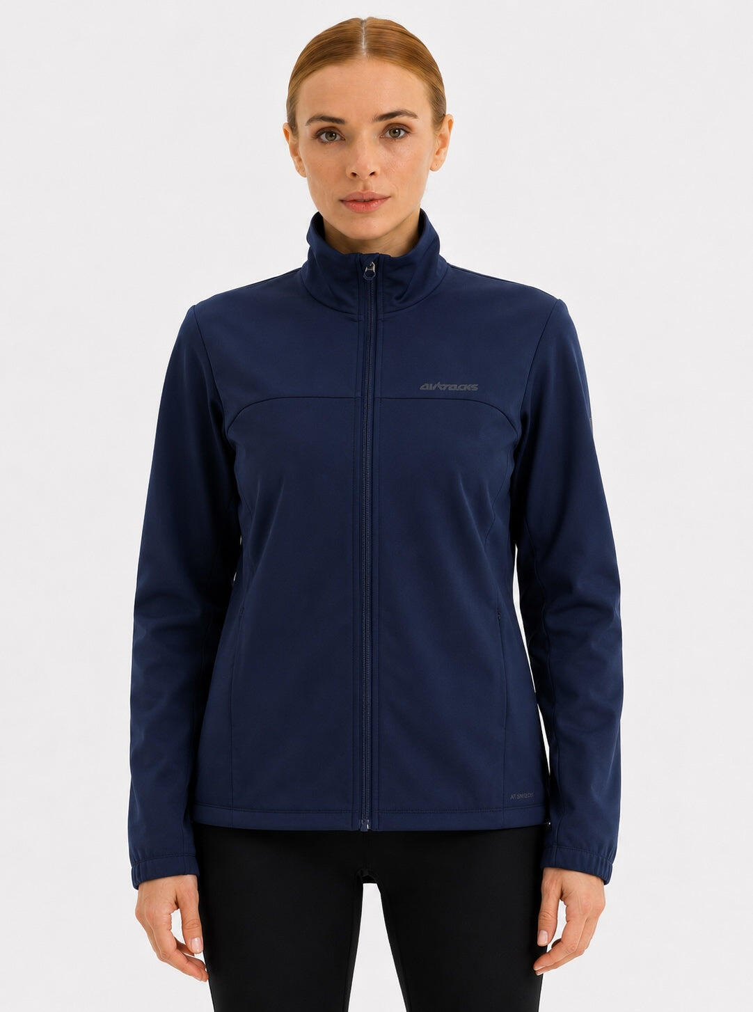 Damen Winter Thermal Softshell Fahrradjacke Aktive Comfort Line Blau 1/4