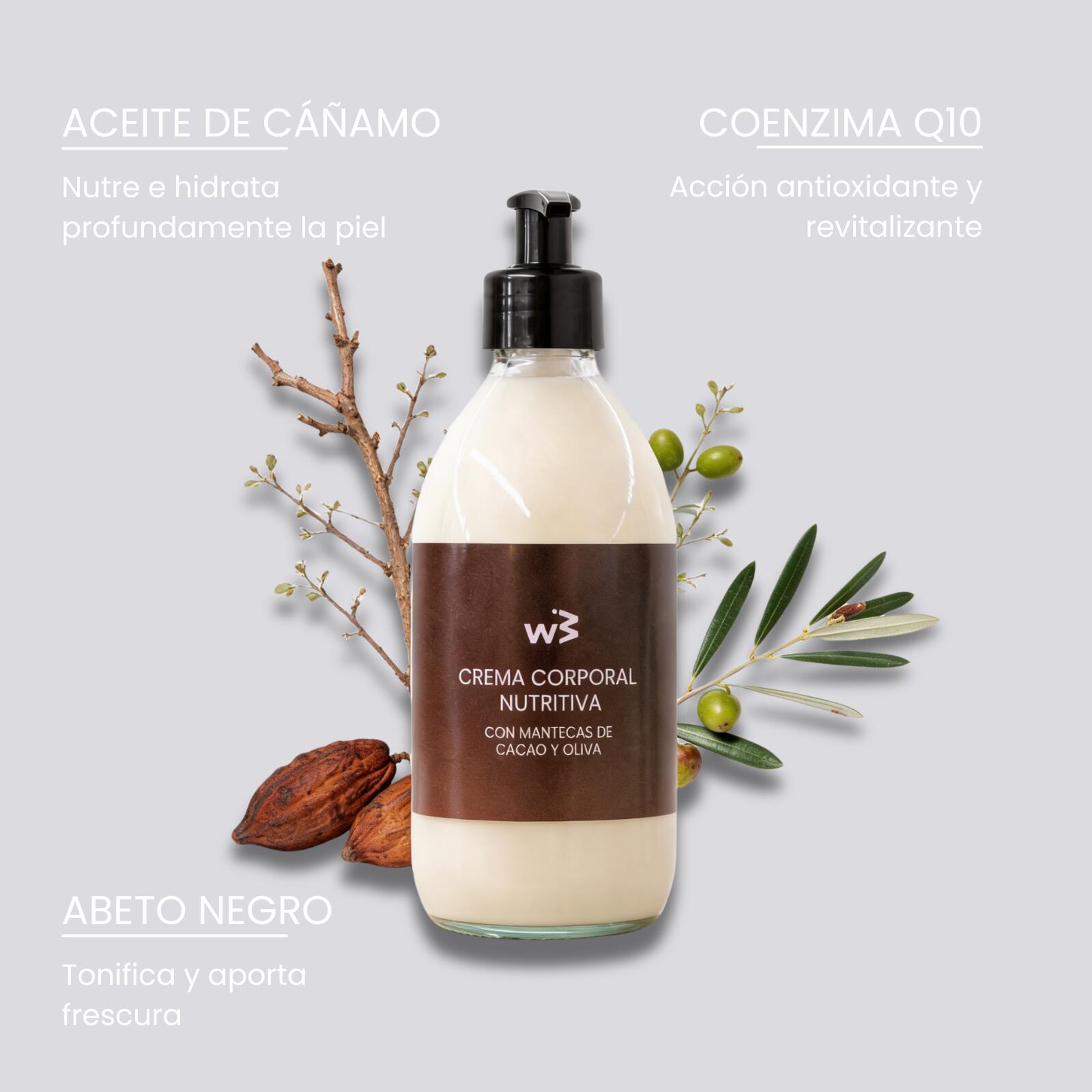 Crème corporelle nutritive au cacao et olive | WELLBEINN 5/6