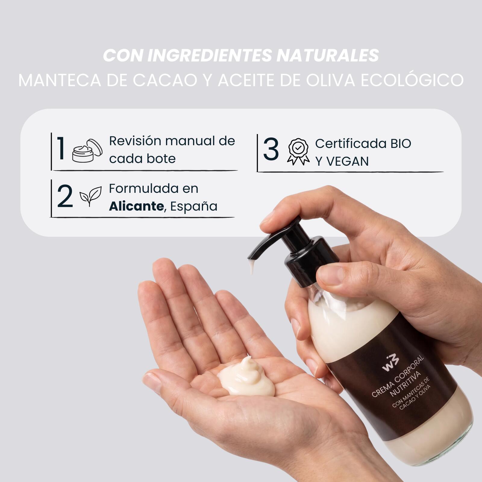 Crème corporelle nutritive au cacao et olive | WELLBEINN 2/6