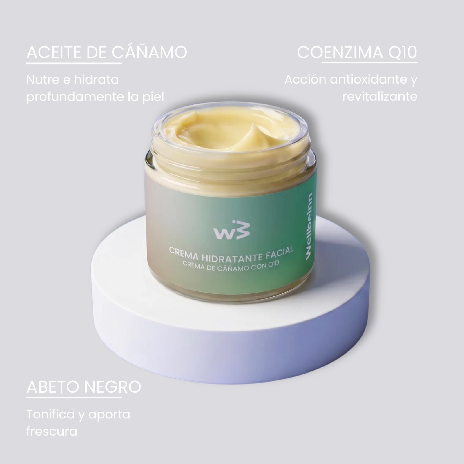 Crème Hydratante Visage Chanvre et Q10 WELLBEINN 4/7