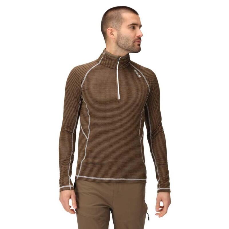 Camiseta térmica - trekking - hombre - yonder rmt172 - marrón 5/5