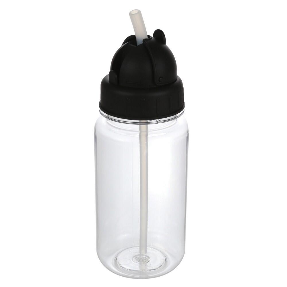 Tritan Clear 300ml Water Bottle (Clear/Black) 1/2
