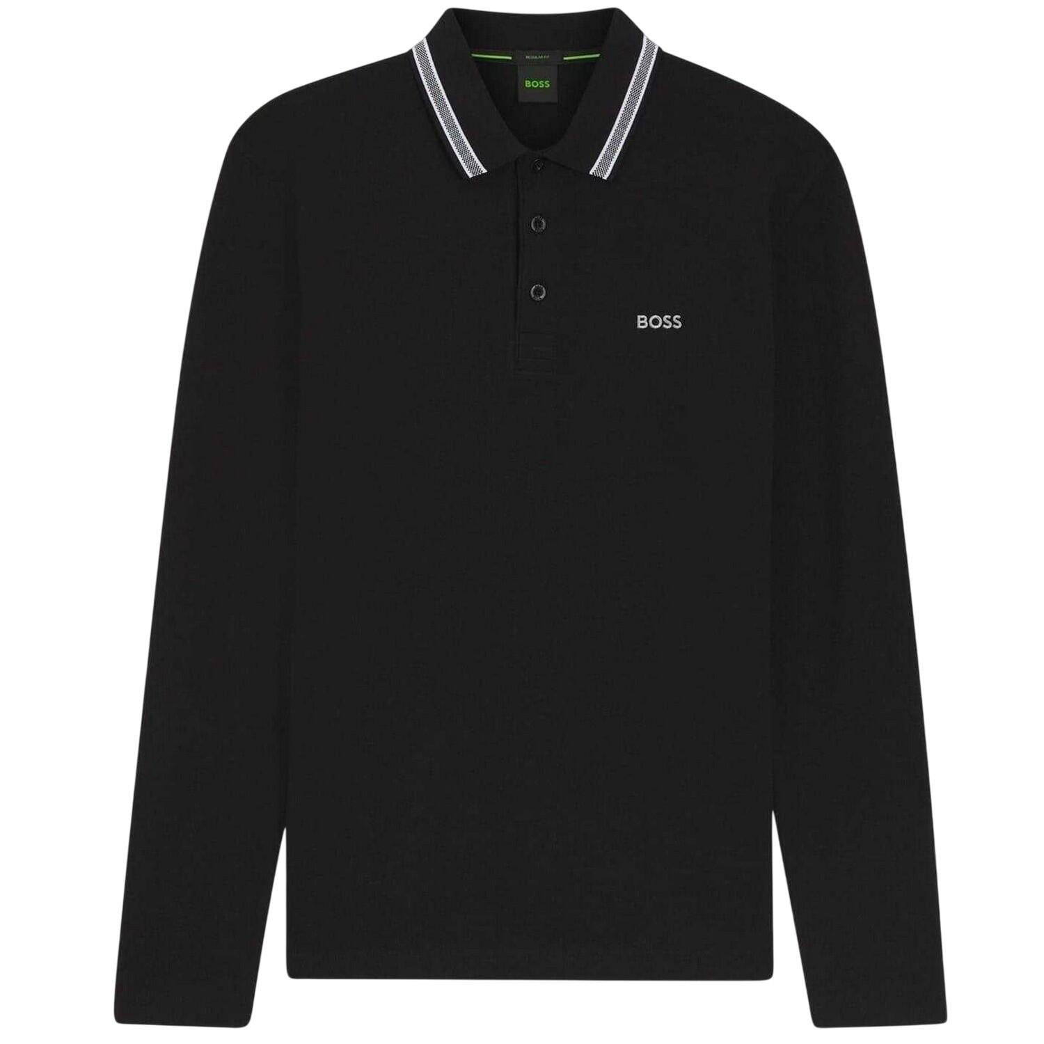 Boss Mens Plisy Long-Sleeved Polo Shirt