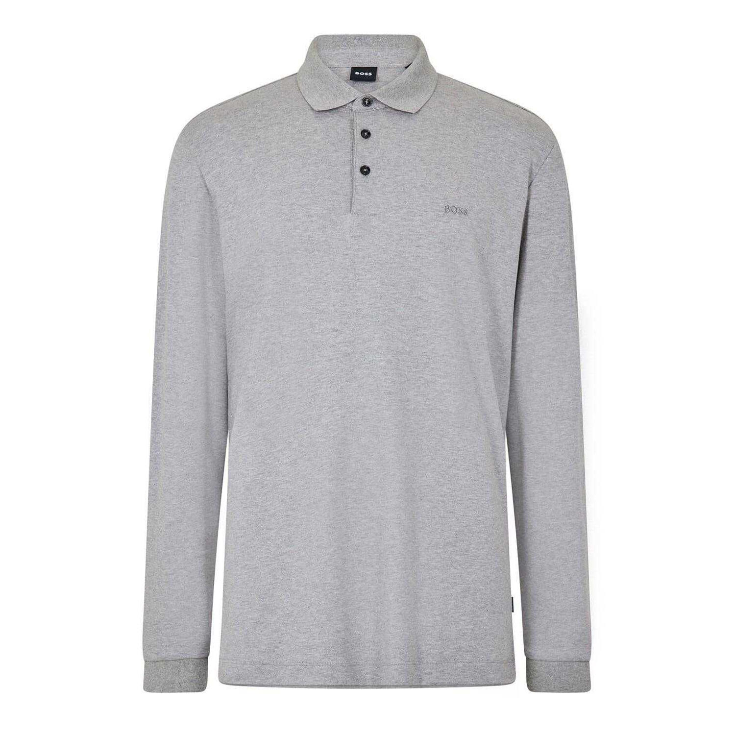 Boss Mens Pado 30 Cotton Long-Sleeved Polo Shirt